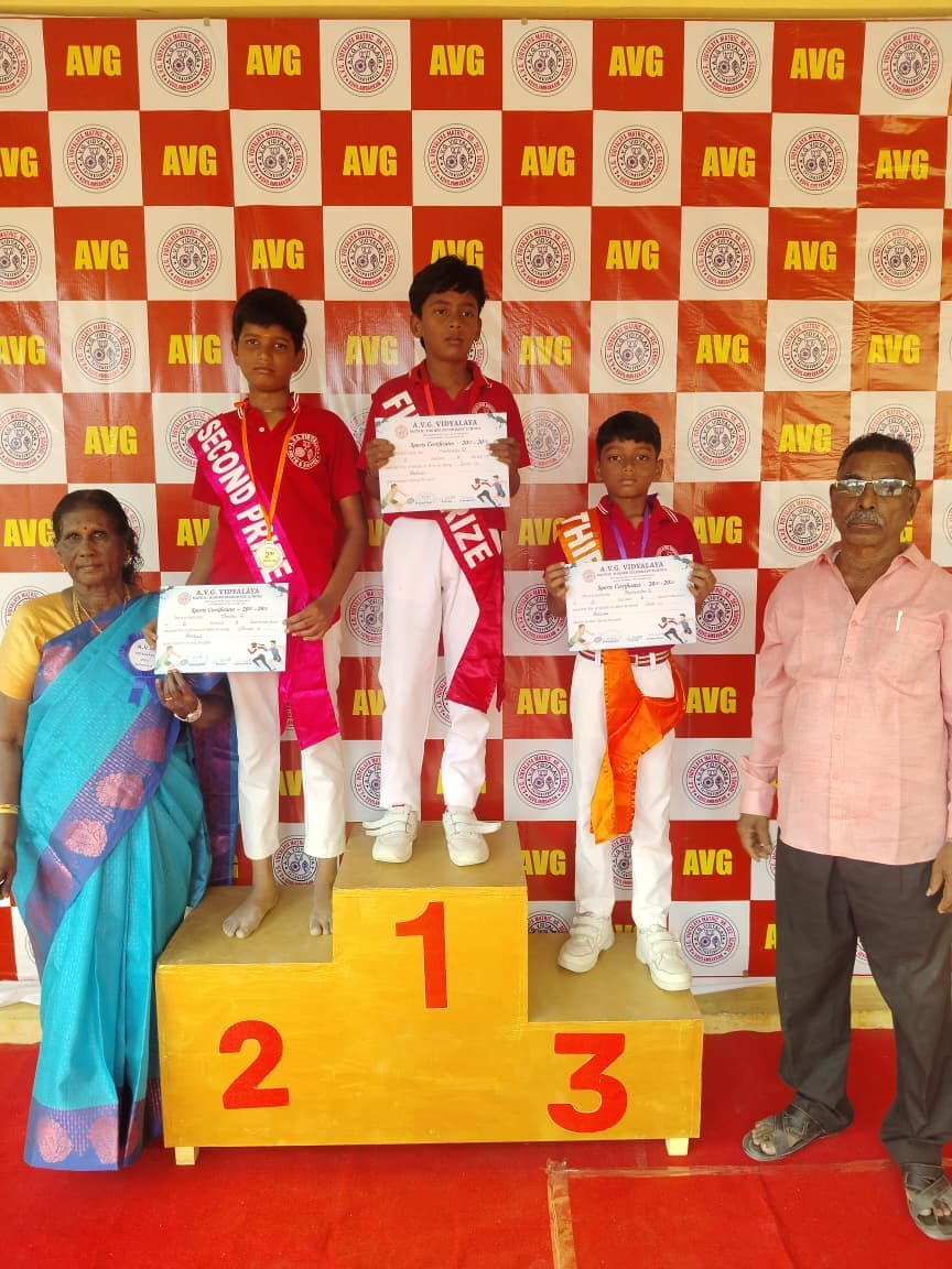 Students racing on Annual Sports Day at AVG Vidyalaya