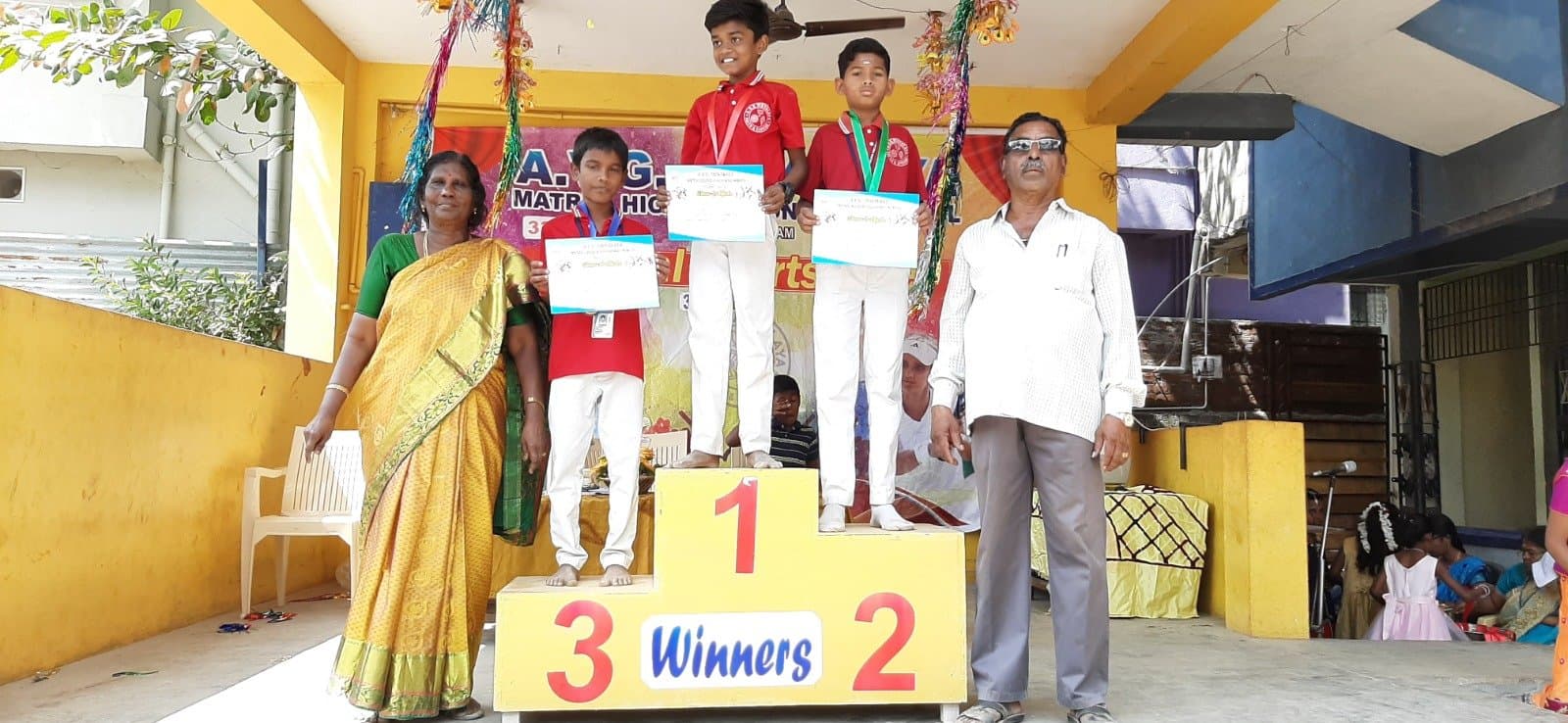 Sports Day podium
